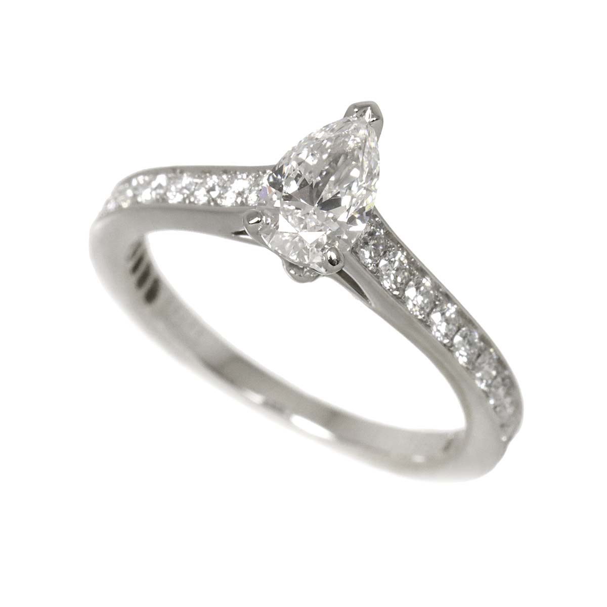 Diamond 0.50ct F/VS2/EX Ring Pt Platinum Size4-4.5(US)