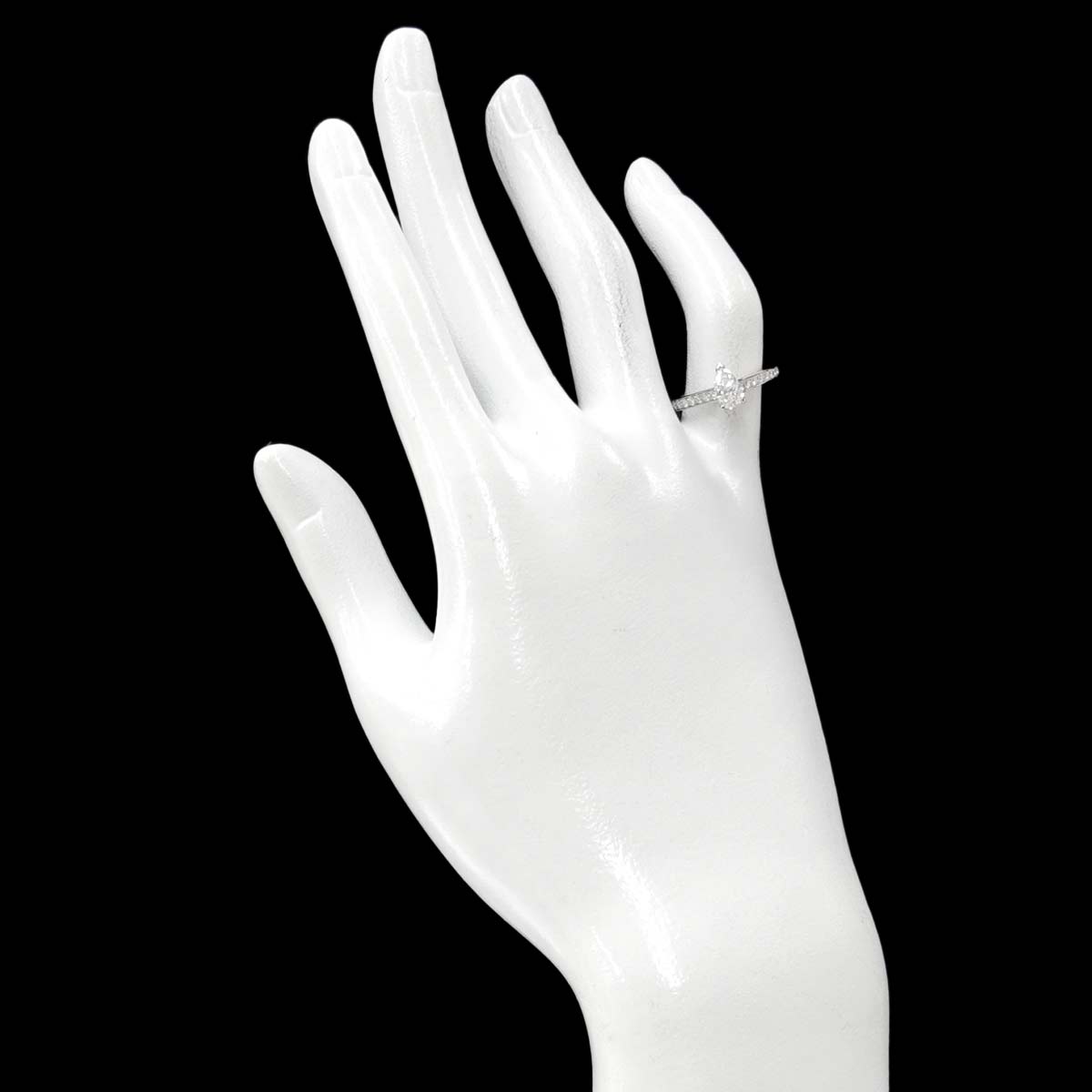 Diamond 0.50ct F/VS2/EX Ring Pt Platinum Size4-4.5(US)