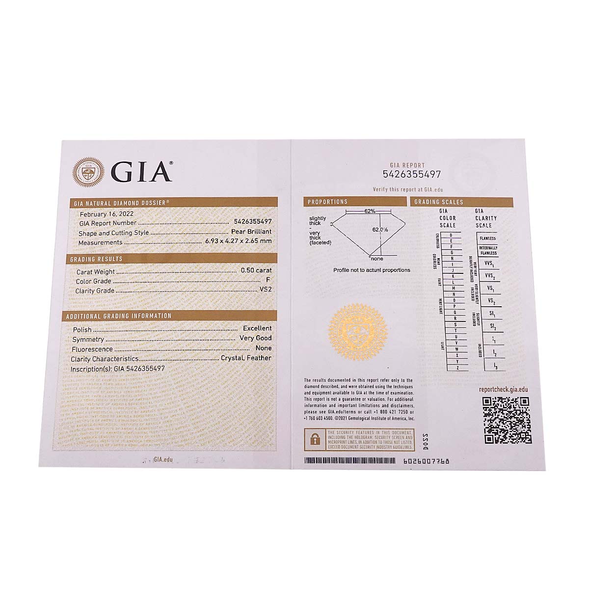 Diamond 0.50ct F/VS2/EX Ring Pt Platinum Size4-4.5(US)