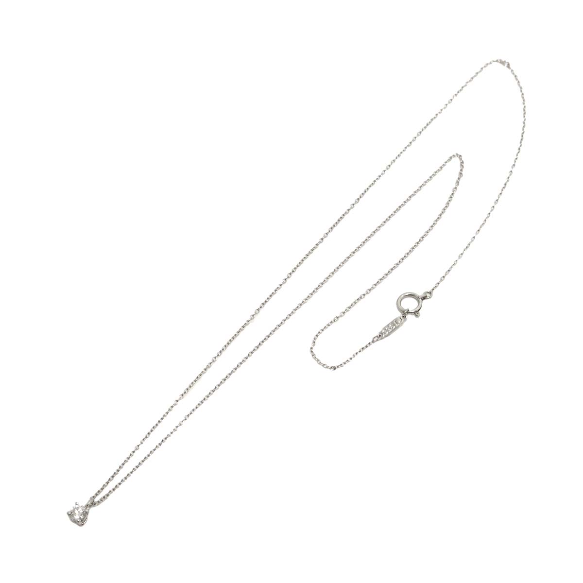Solitaire Diamond Necklace Platinum