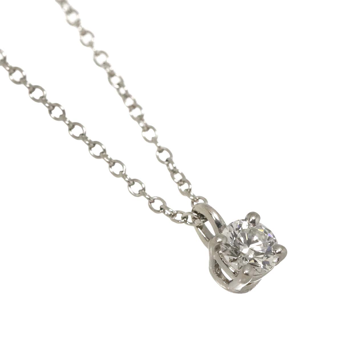 Solitaire Diamond Necklace Platinum