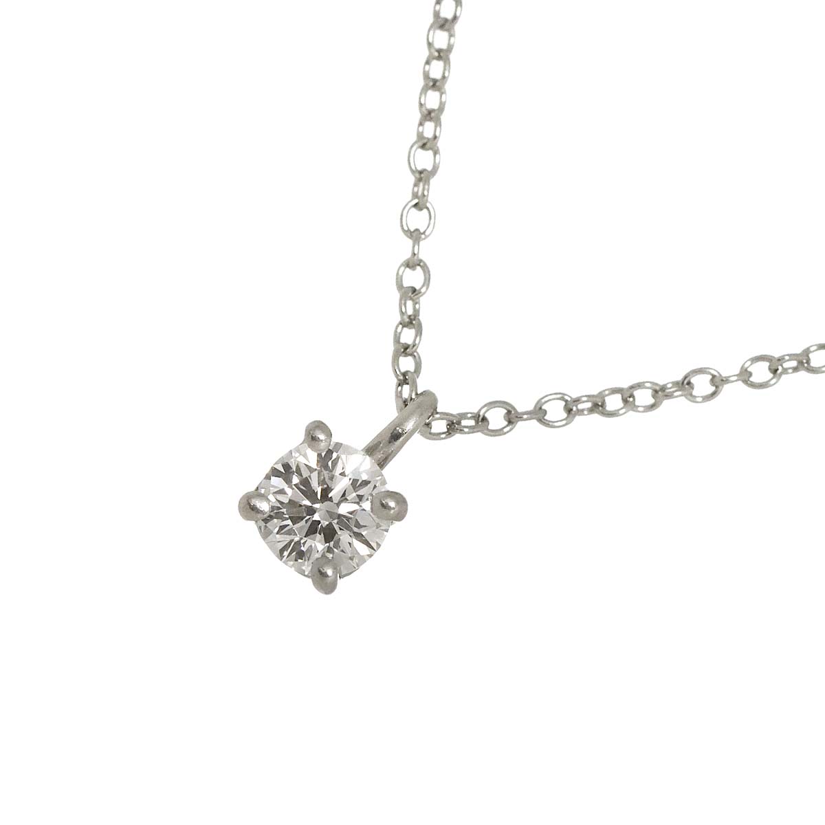 Solitaire Diamond Necklace Platinum