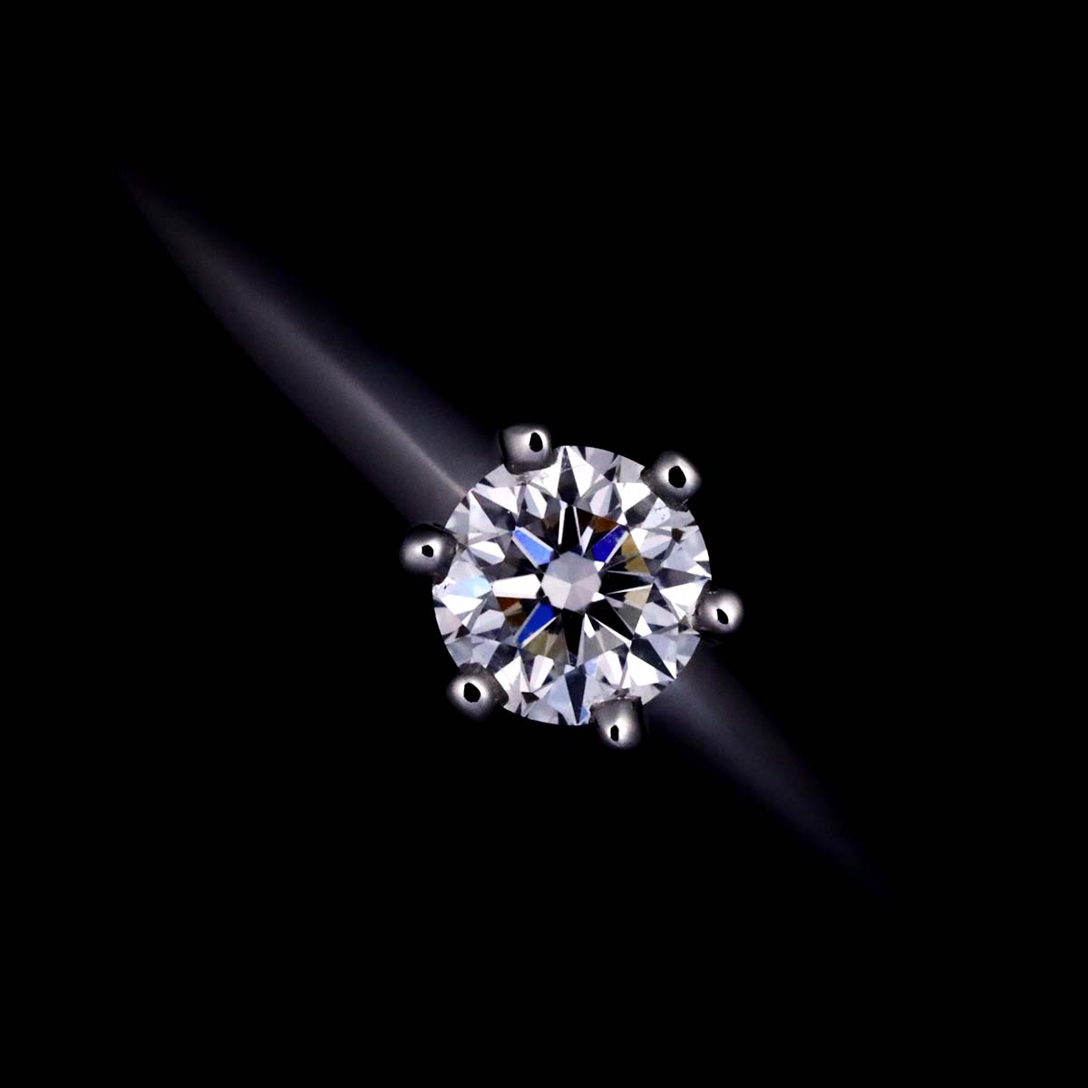 TIFFANY CO. Diamond 0.20ct F/VS1/3EX Ring Platinum Size3.75-4(US)