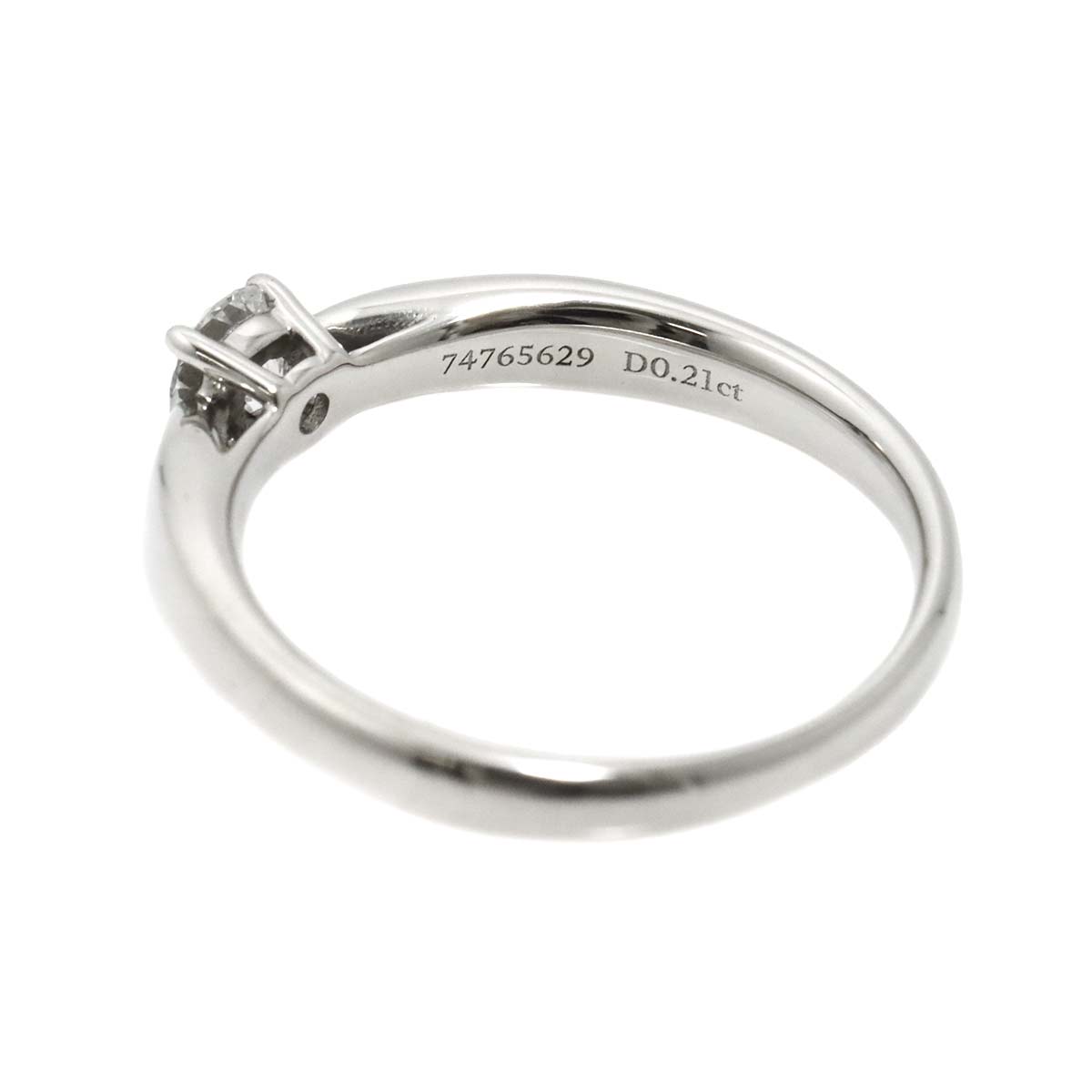 Harmony Diamond 0.21ct D/VS1/3EX Ring Pt Size4(US)