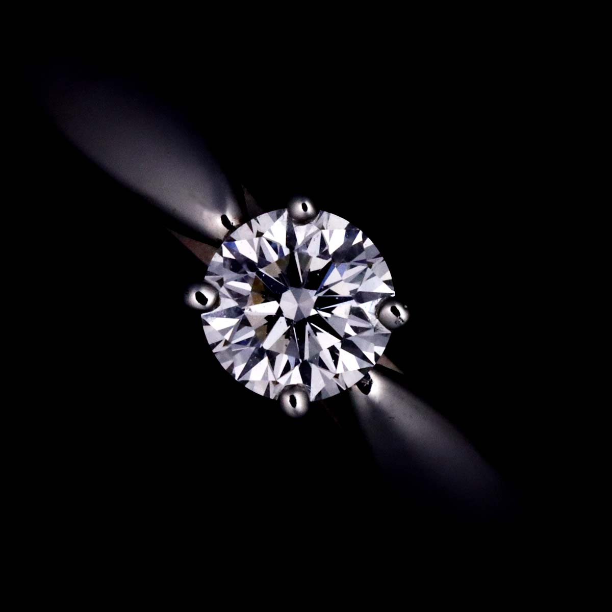 Harmony Diamond 0.21ct D/VS1/3EX Ring Pt Size4(US)