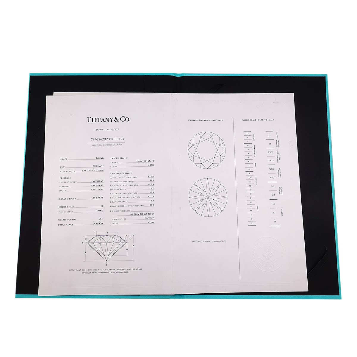 Harmony Diamond 0.21ct D/VS1/3EX Ring Pt Size4(US)