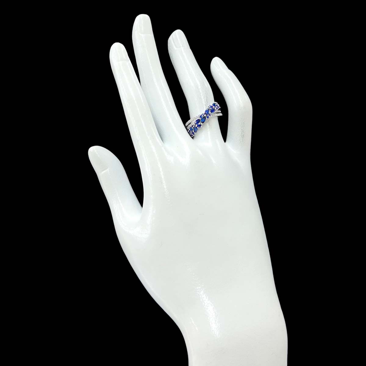 Sapphire 0.94ct Diamond 0.12ct Ring Pt Platinum size6(US)