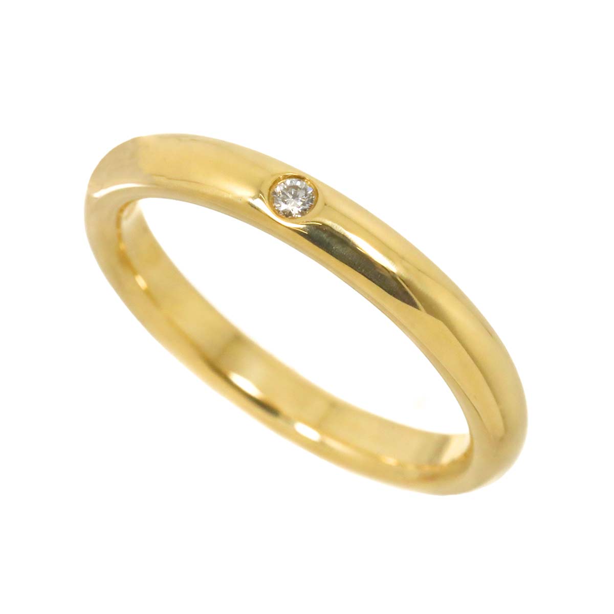 Stacking Diamond 1P Ring 18K Yellow Gold 750 Size5.25(US)