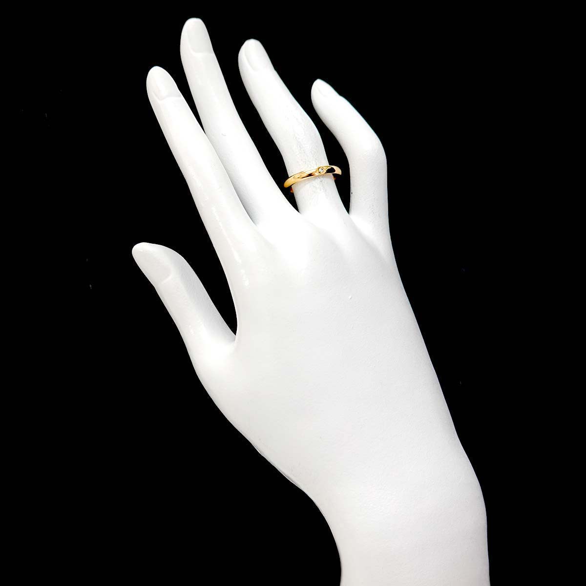 Stacking Diamond 1P Ring 18K Yellow Gold 750 Size5.25(US)