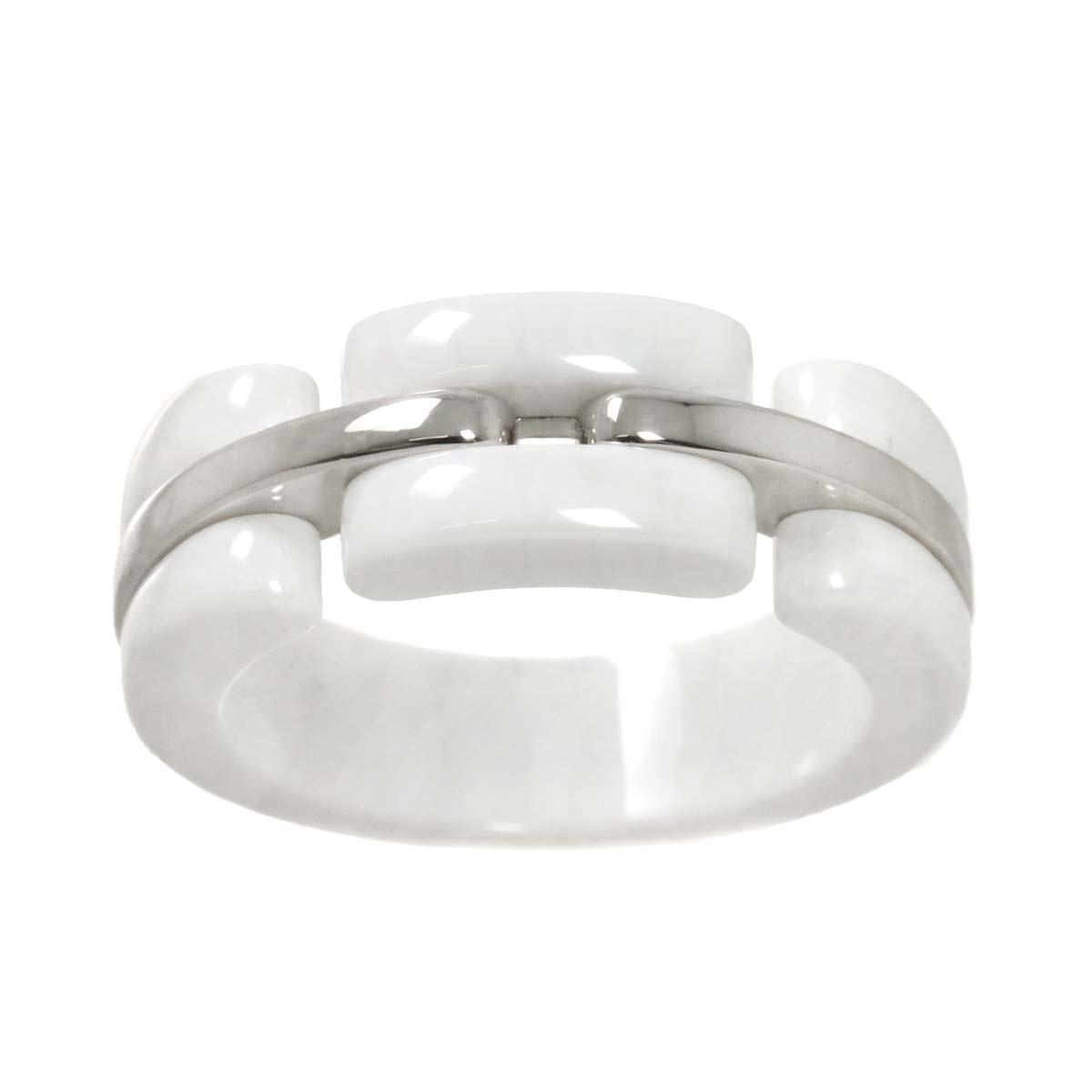 ULTRA MM Ring Ceramic 18K WG 750 Size50 5-5.25(US)