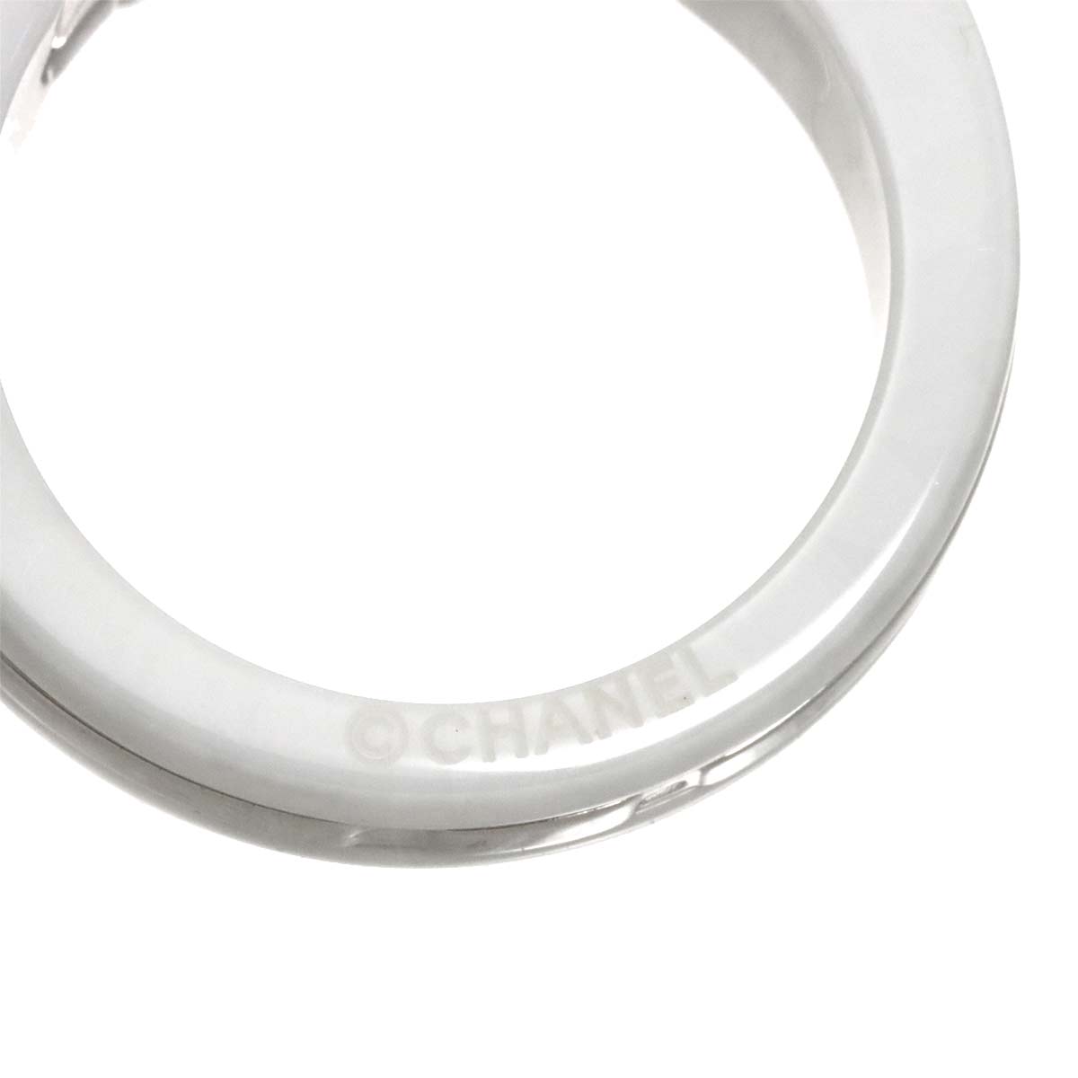 ULTRA MM Ring Ceramic 18K WG 750 Size50 5-5.25(US)