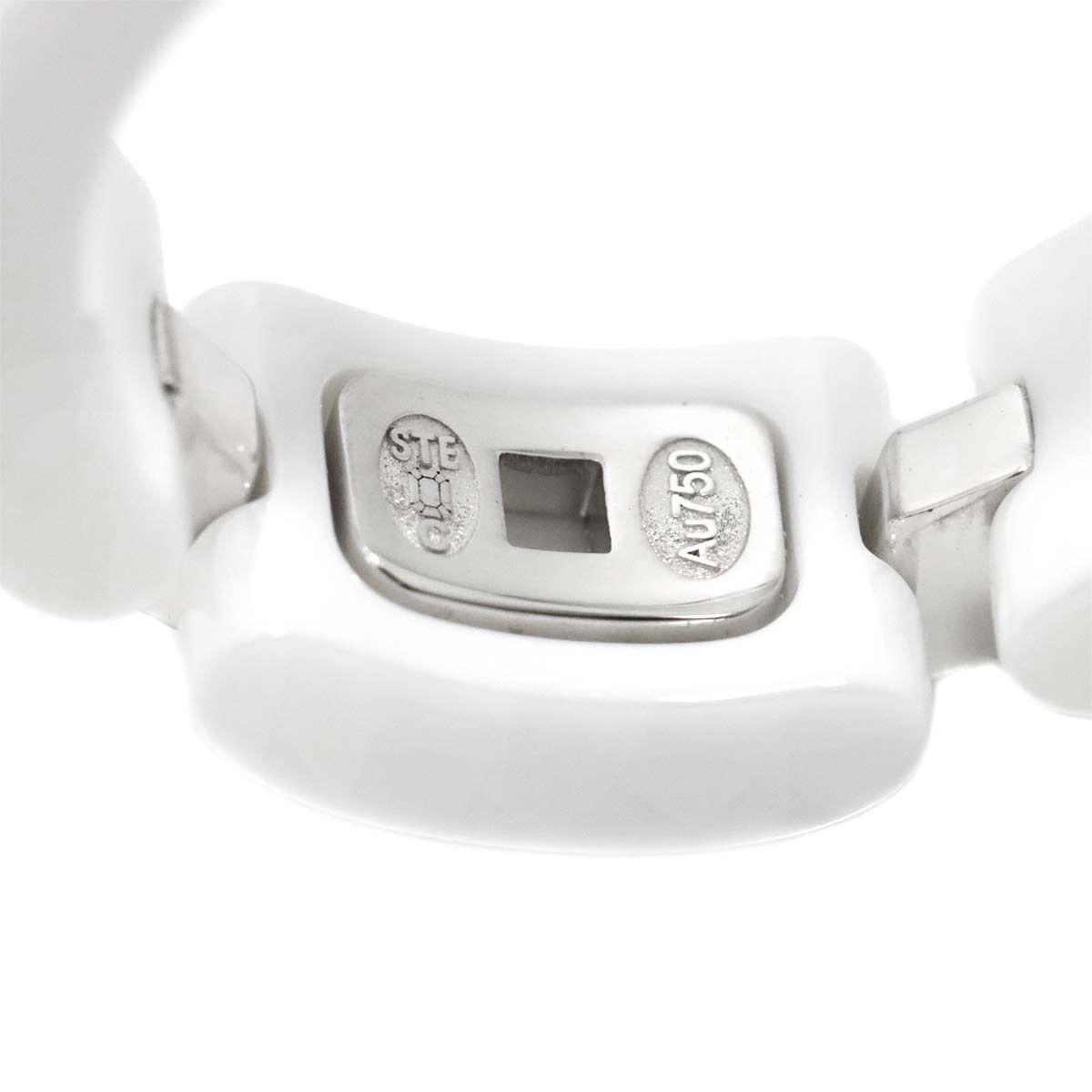 ULTRA MM Ring Ceramic 18K WG 750 Size50 5-5.25(US)