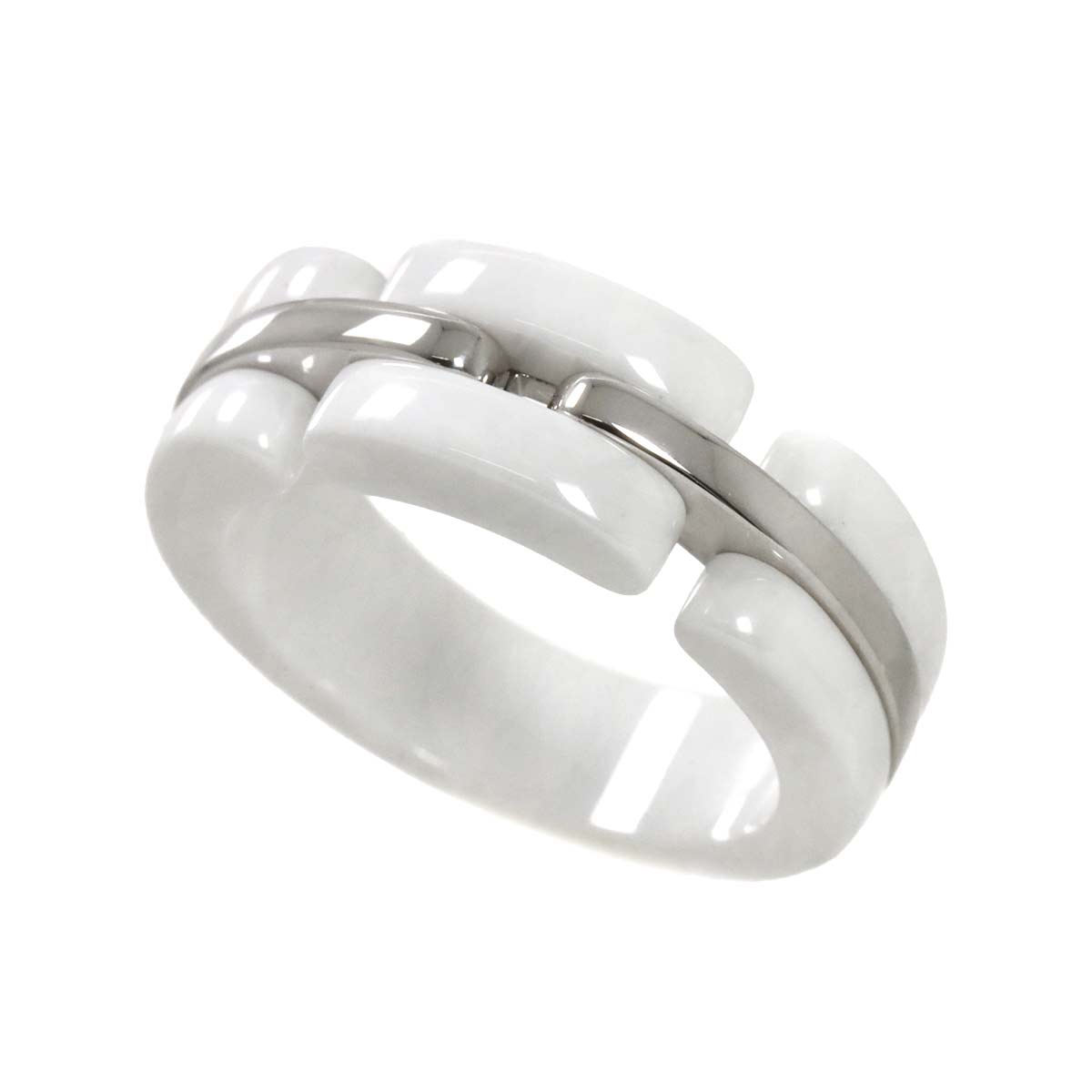 ULTRA MM Ring Ceramic 18K WG 750 Size50 5-5.25(US)