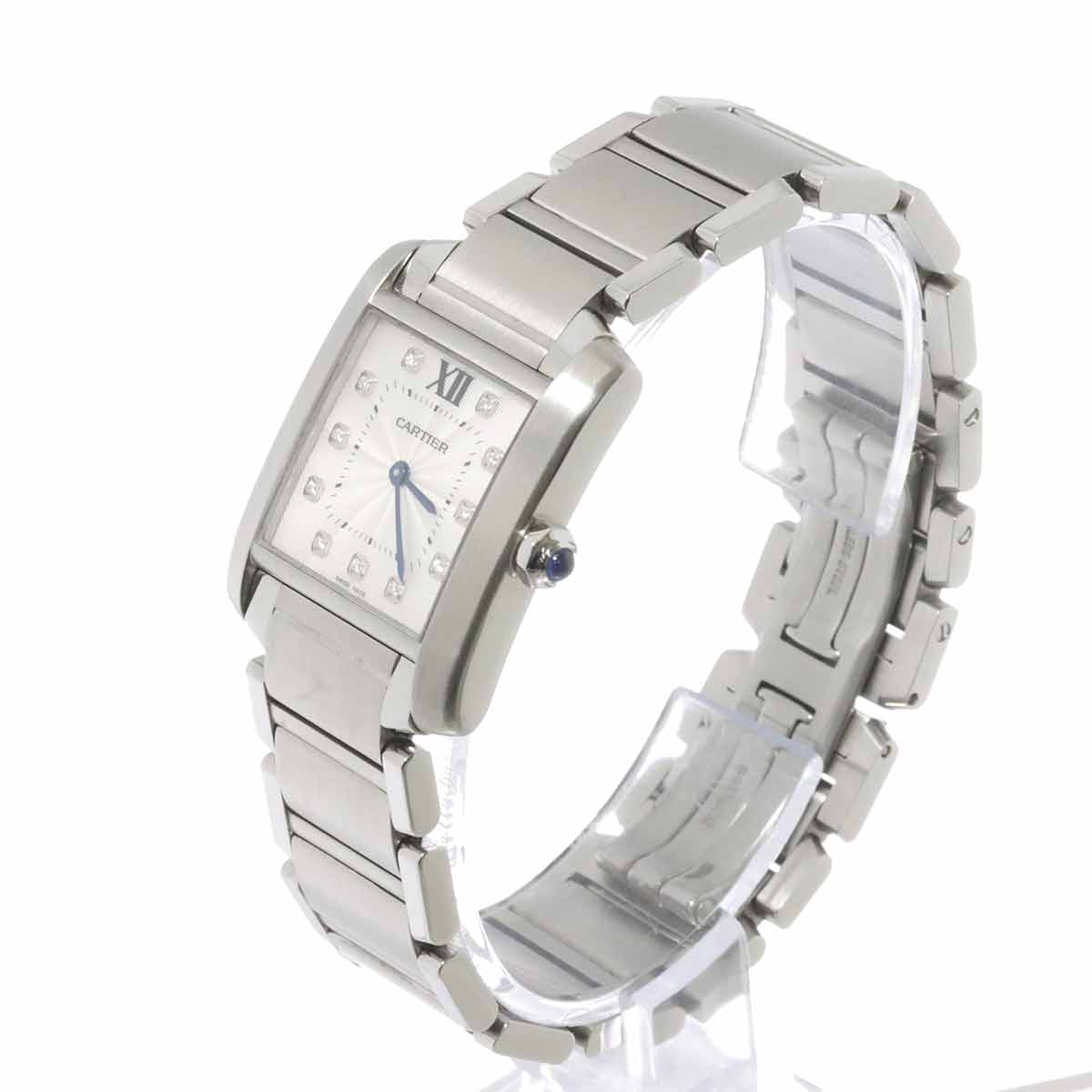 Tank Francaise SM WE110007 11P Diamond Silver Dial Ladies