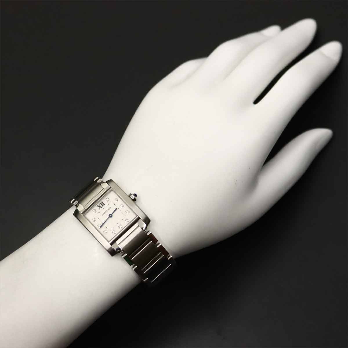 Tank Francaise SM WE110007 11P Diamond Silver Dial Ladies