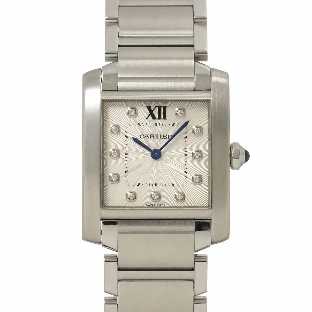 Tank Francaise SM WE110007 11P Diamond Silver Dial Ladies