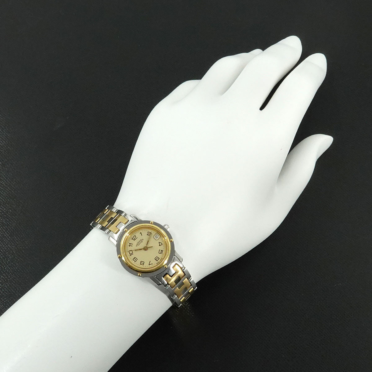 Clipper Two Tone CL4 220 Quartz Date cream Dial Ladies Watch