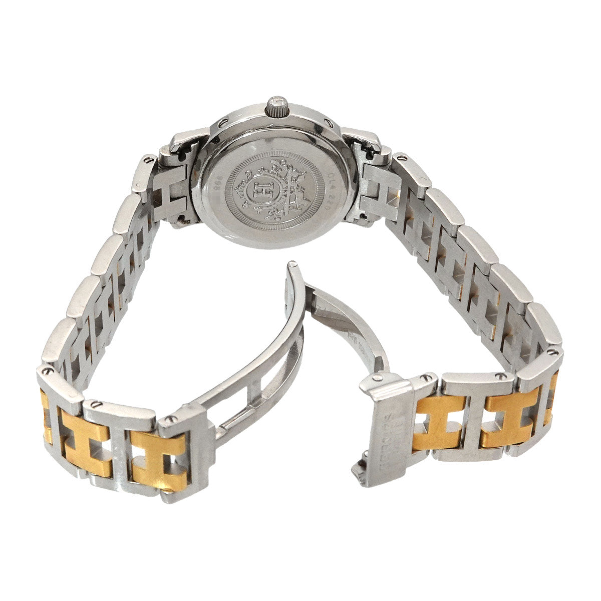 Clipper Two Tone CL4 220 Quartz Date cream Dial Ladies Watch