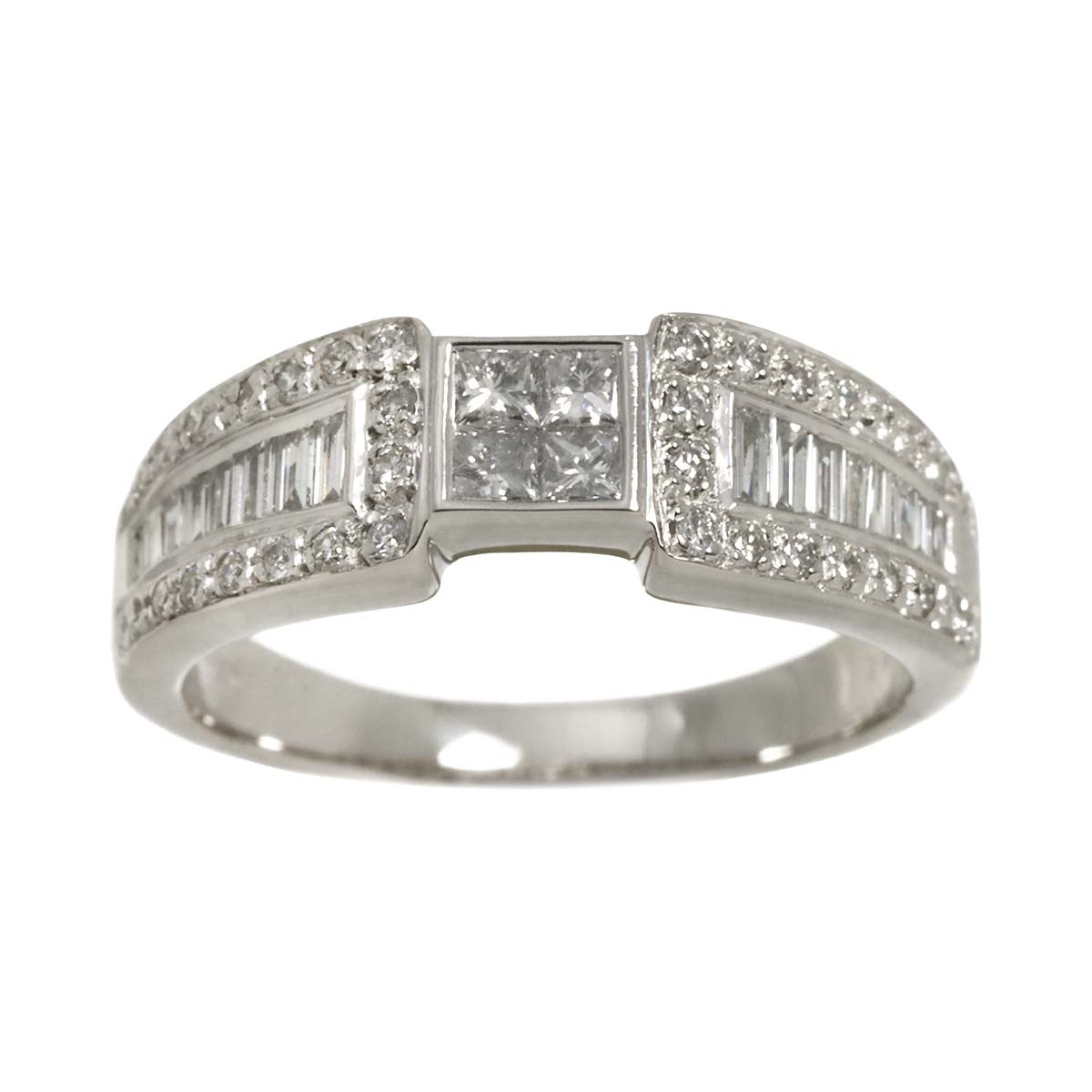 Diamond 0.82ct Ring Pt Platinum size7.75-8(US)