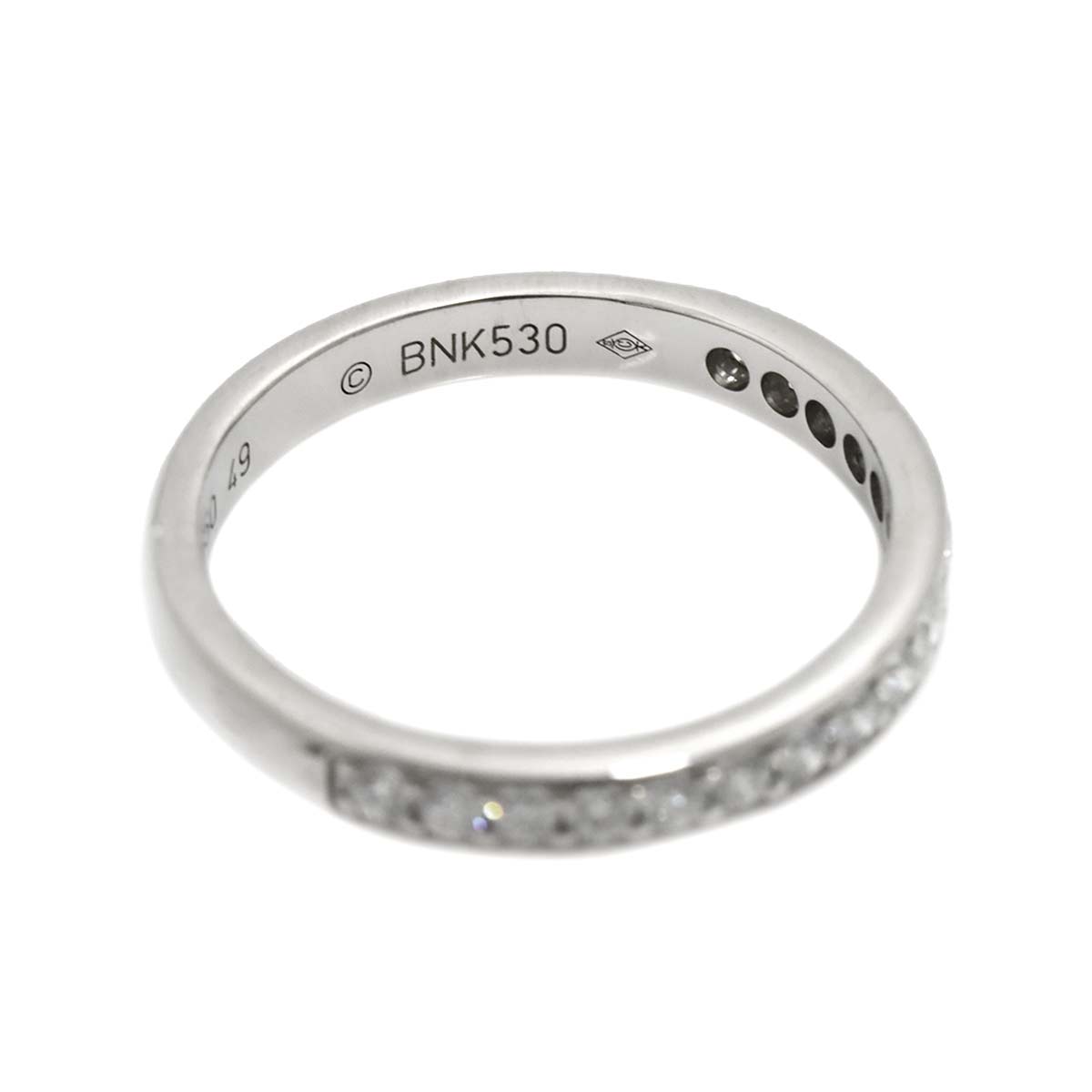 1895 Half Diamond Ring Pt size49 4.75-5(US)