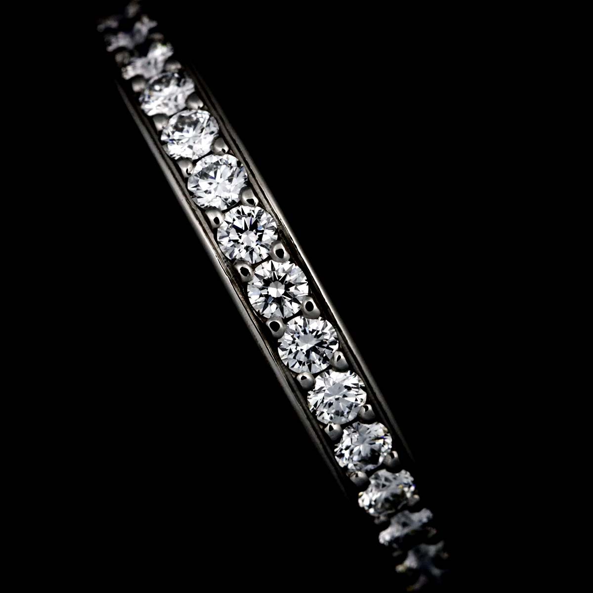 1895 Half Diamond Ring Pt size49 4.75-5(US)