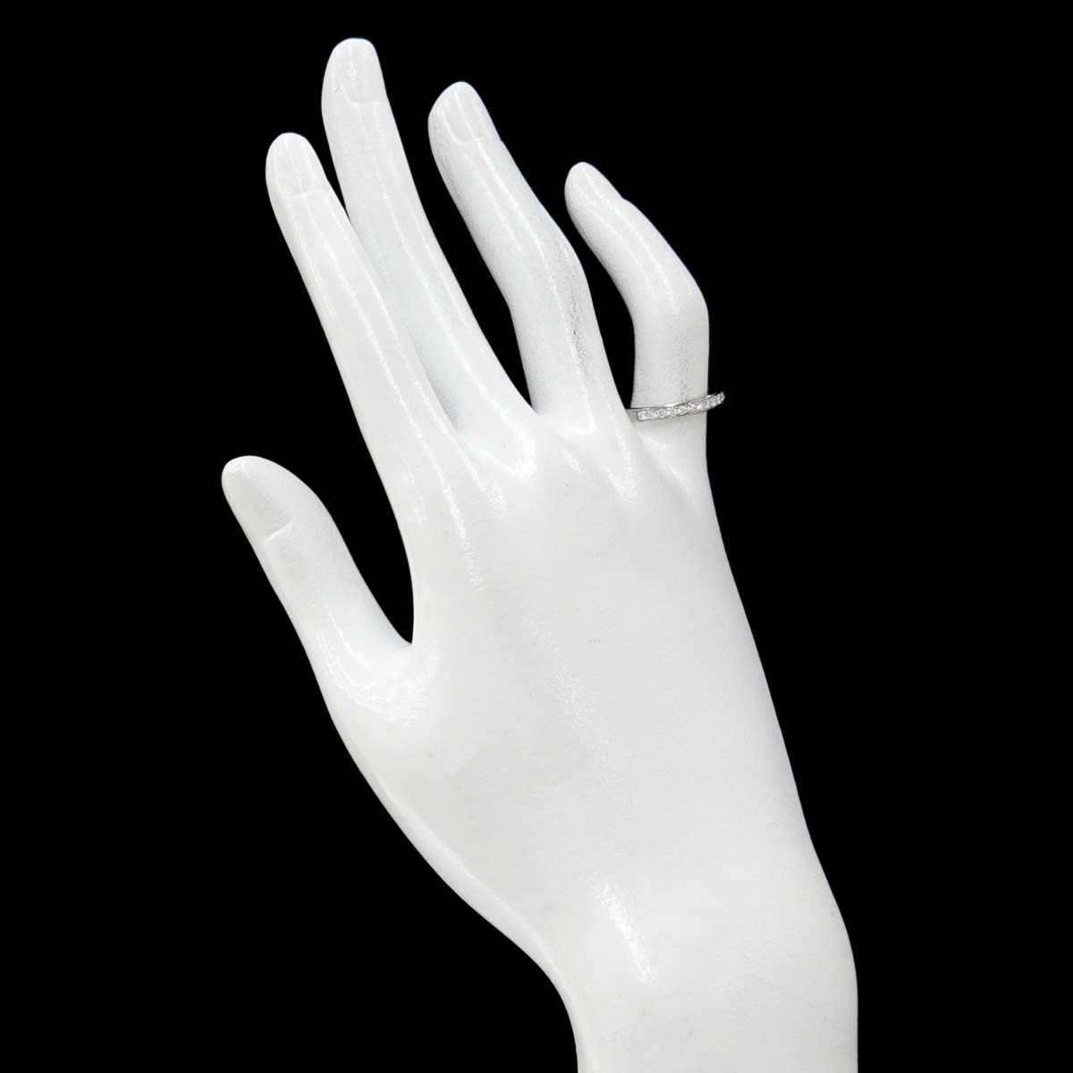 1895 Half Diamond Ring Pt size49 4.75-5(US)