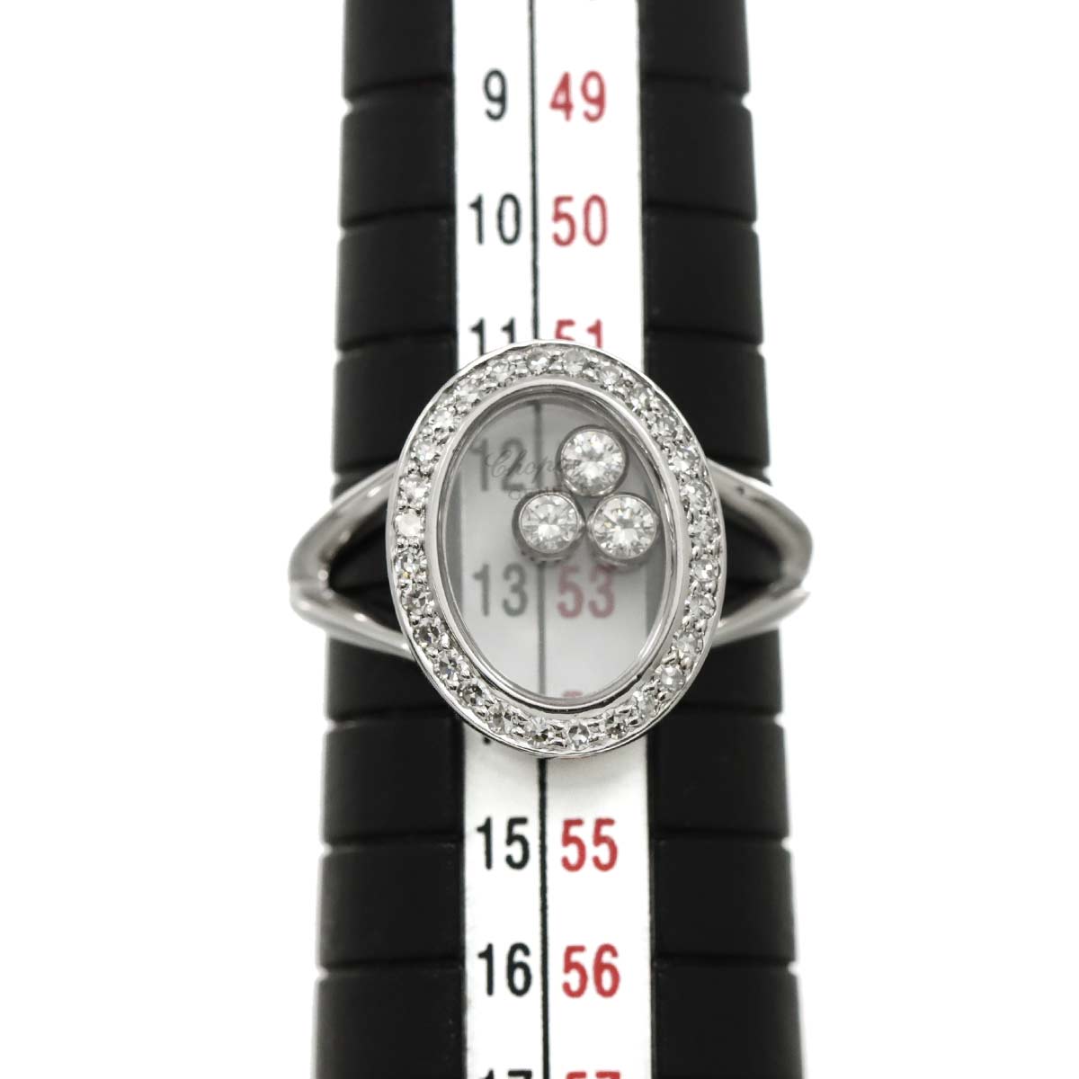 Happy Diamond Ring 18K White Gold 750 Size6.25-6.5(US)