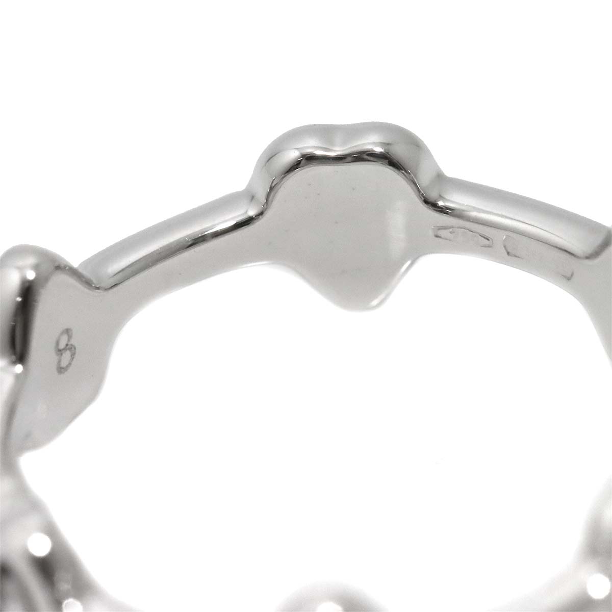 Icon Heart Ring 18K WG White Gold 750 Size8 4.5(US)