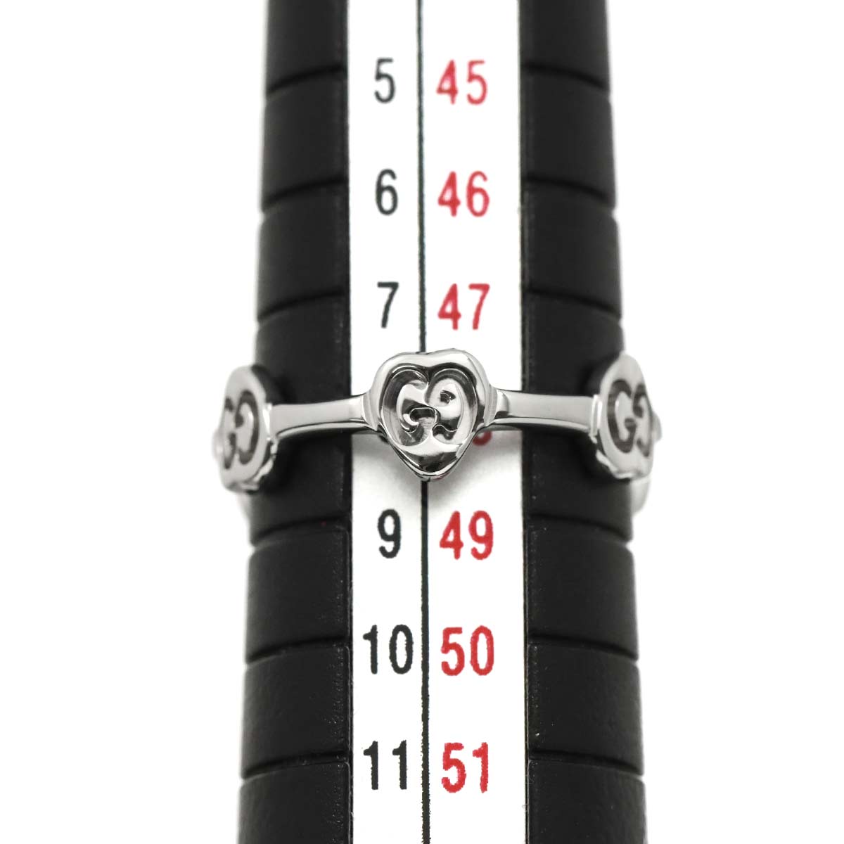 Icon Heart Ring 18K WG White Gold 750 Size8 4.5(US)