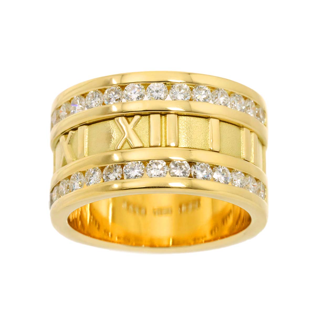 Atlas Wide Ring Diamond 18K YG 750 Size6.25-6.5(US)