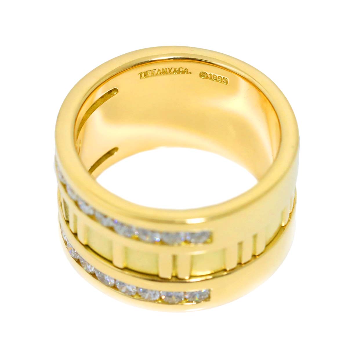 Atlas Wide Ring Diamond 18K YG 750 Size6.25-6.5(US)