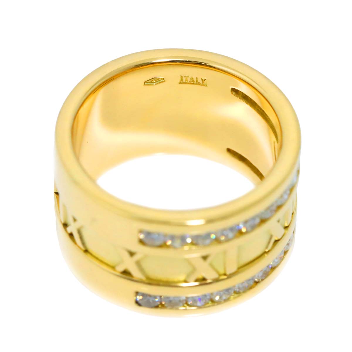 Atlas Wide Ring Diamond 18K YG 750 Size6.25-6.5(US)