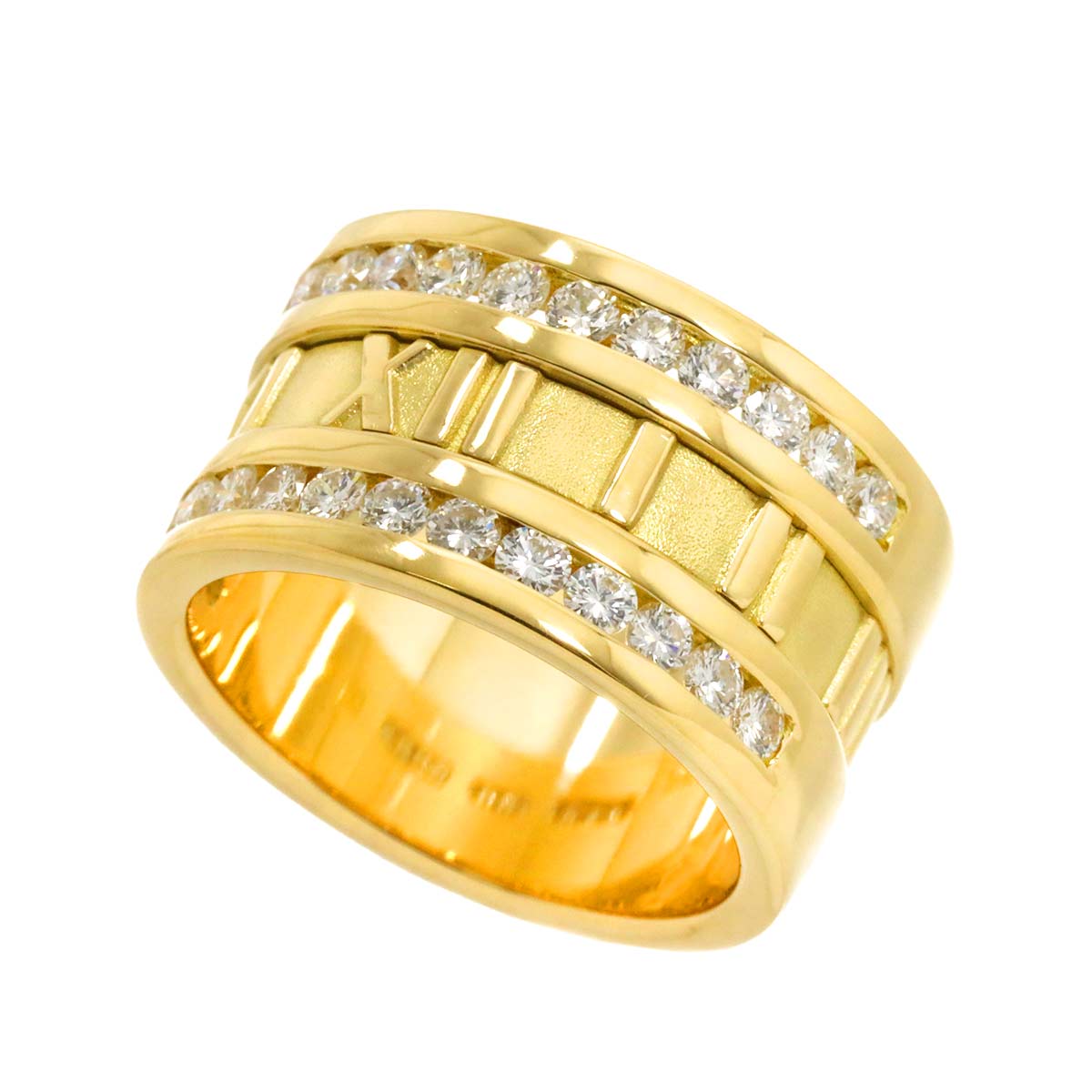 Atlas Wide Ring Diamond 18K YG 750 Size6.25-6.5(US)