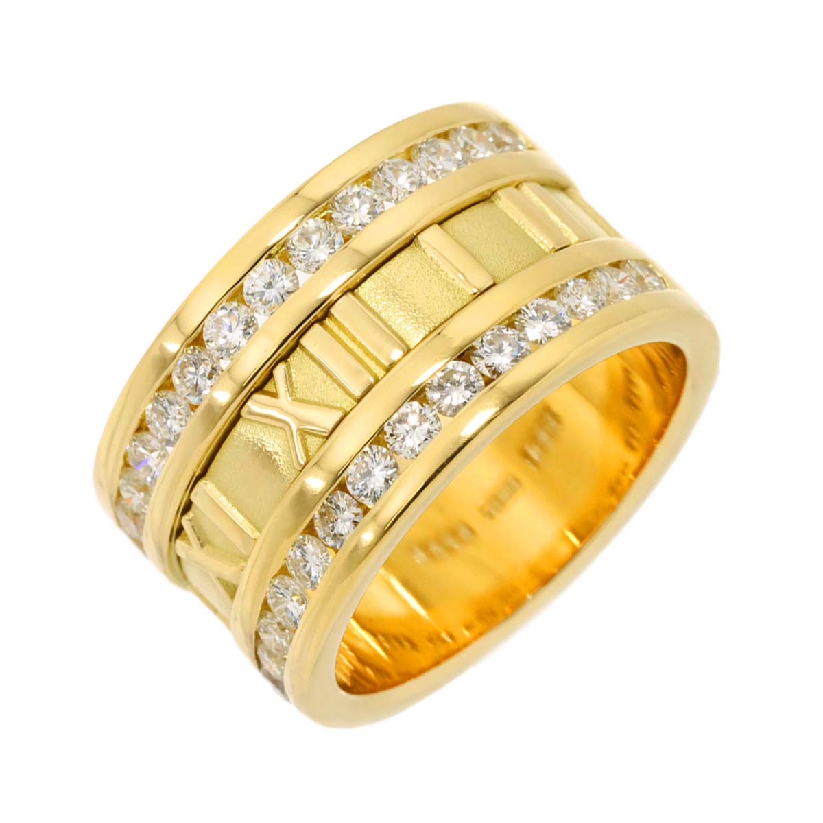Atlas Wide Ring Diamond 18K YG 750 Size6.25-6.5(US)