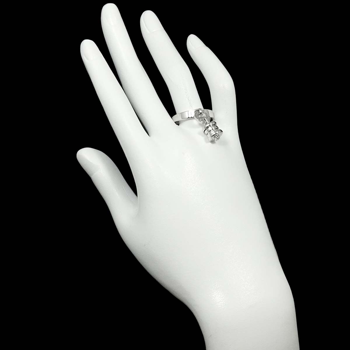 B-ZERO1 Element Diamond Ring 18K WG 750 size8-8.25(US)