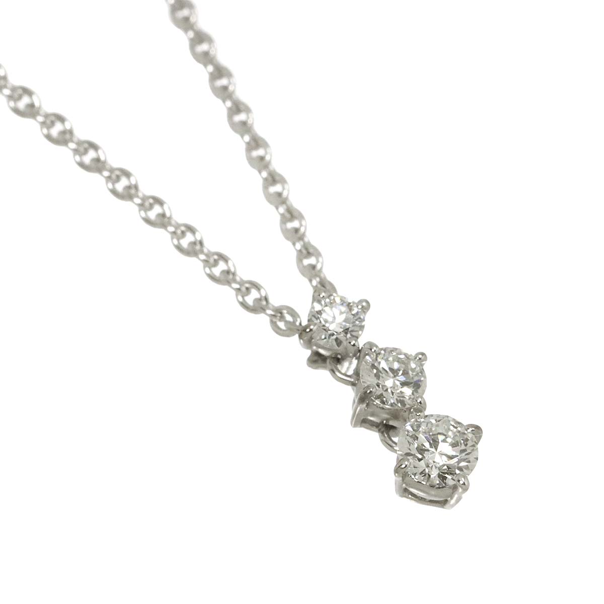 Diamond 0.18ct Necklace 18K White Gold 750