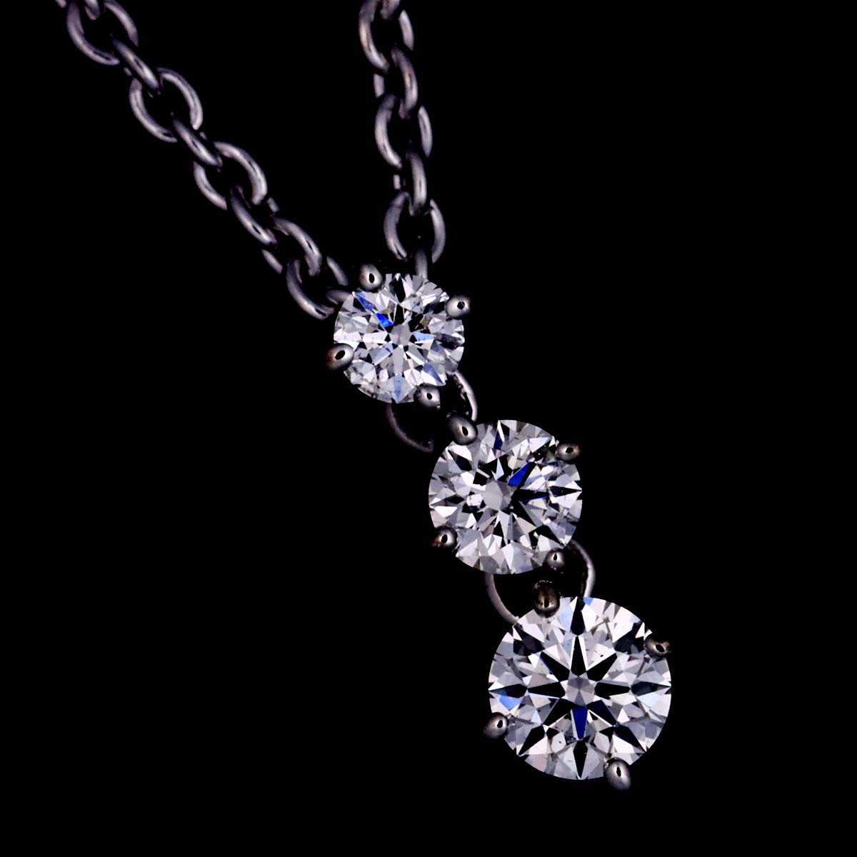 Diamond 0.18ct Necklace 18K White Gold 750