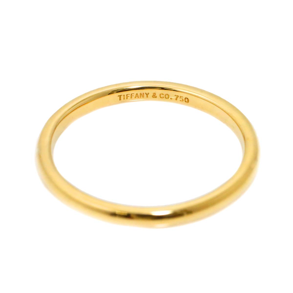 Classic Band Ring 18K Yellow Gold 750 Size7.5-7.75(US)