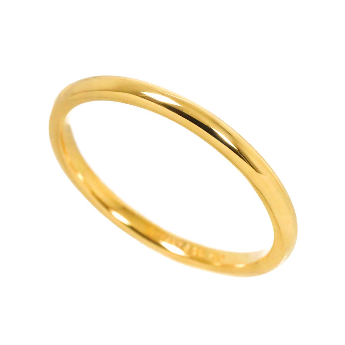 Classic Band Ring 18K Yellow Gold 750 Size7.5-7.75(US)