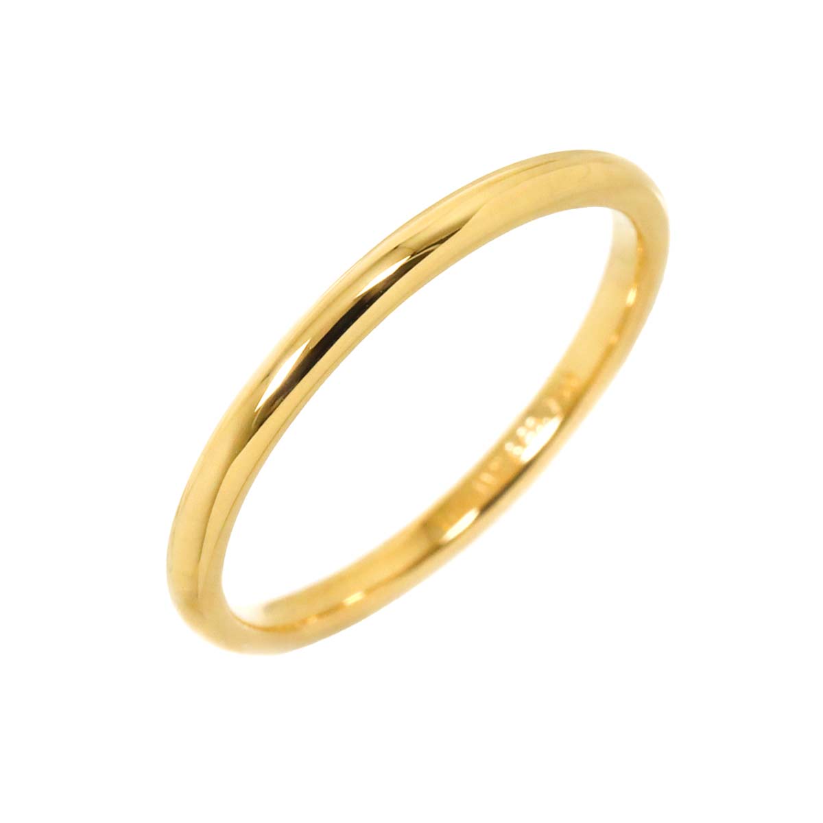 Classic Band Ring 18K Yellow Gold 750 Size7.5-7.75(US)
