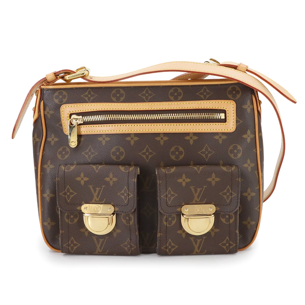Monogram Hudson GM Shoulder Bag Brown M40045 Purse