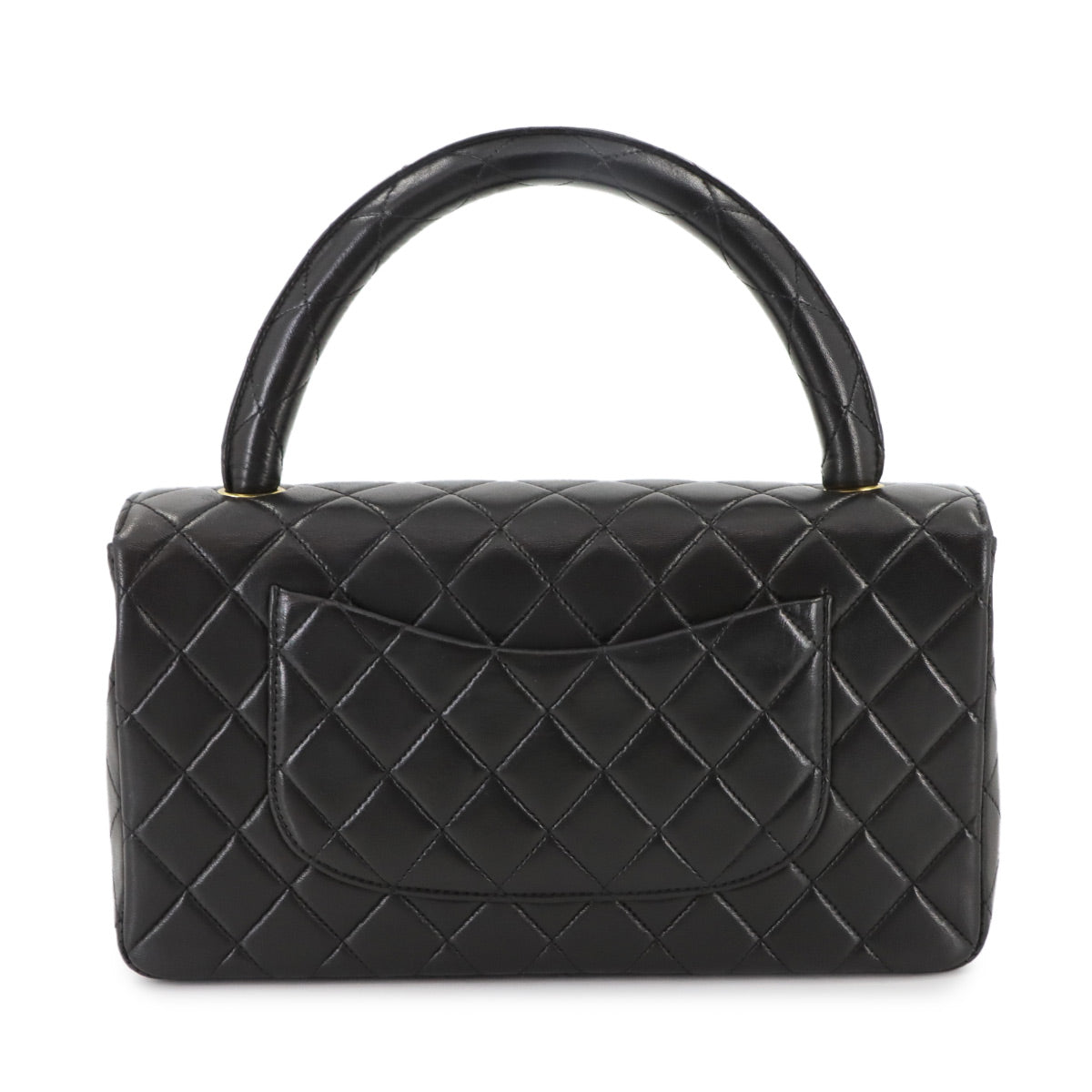 Matelasse Hand Bag Leather Black Vintage Coco Logos