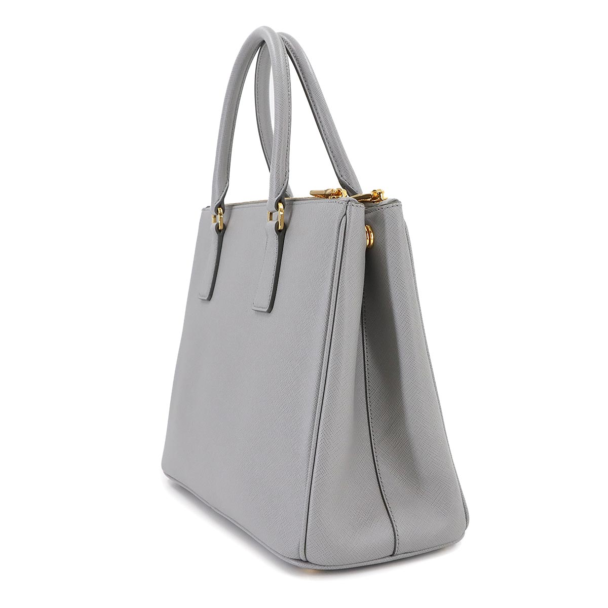 Galleria Large Hand Shoulder Bag Saffiano Leather Gray 1BA274