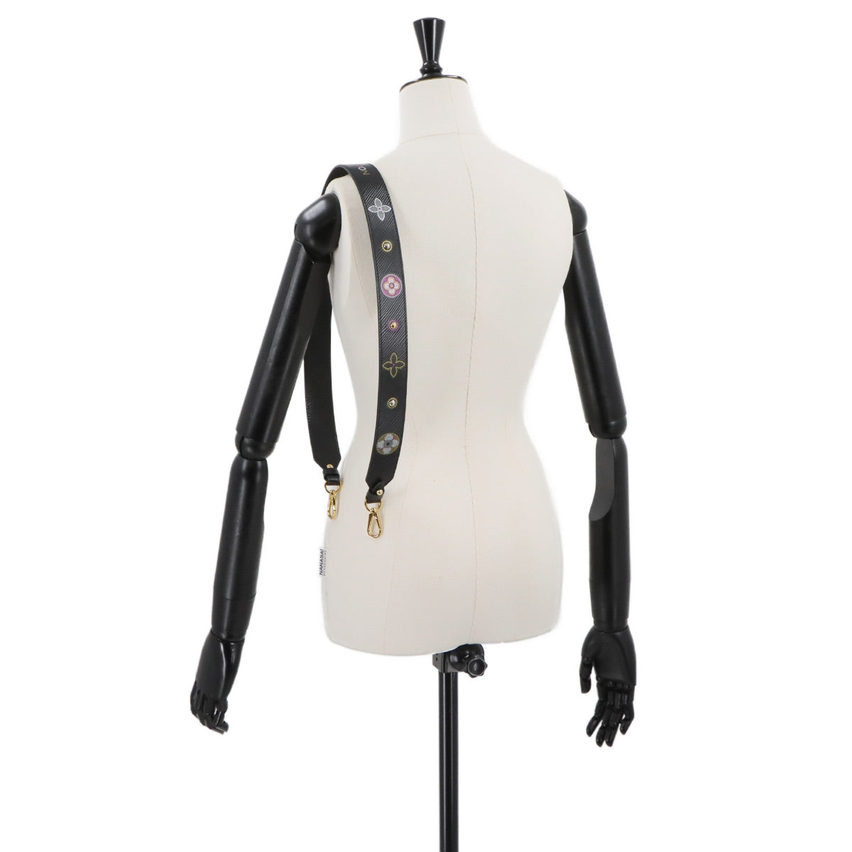 Epi Shoulder Strap Leather Black Monogram flower