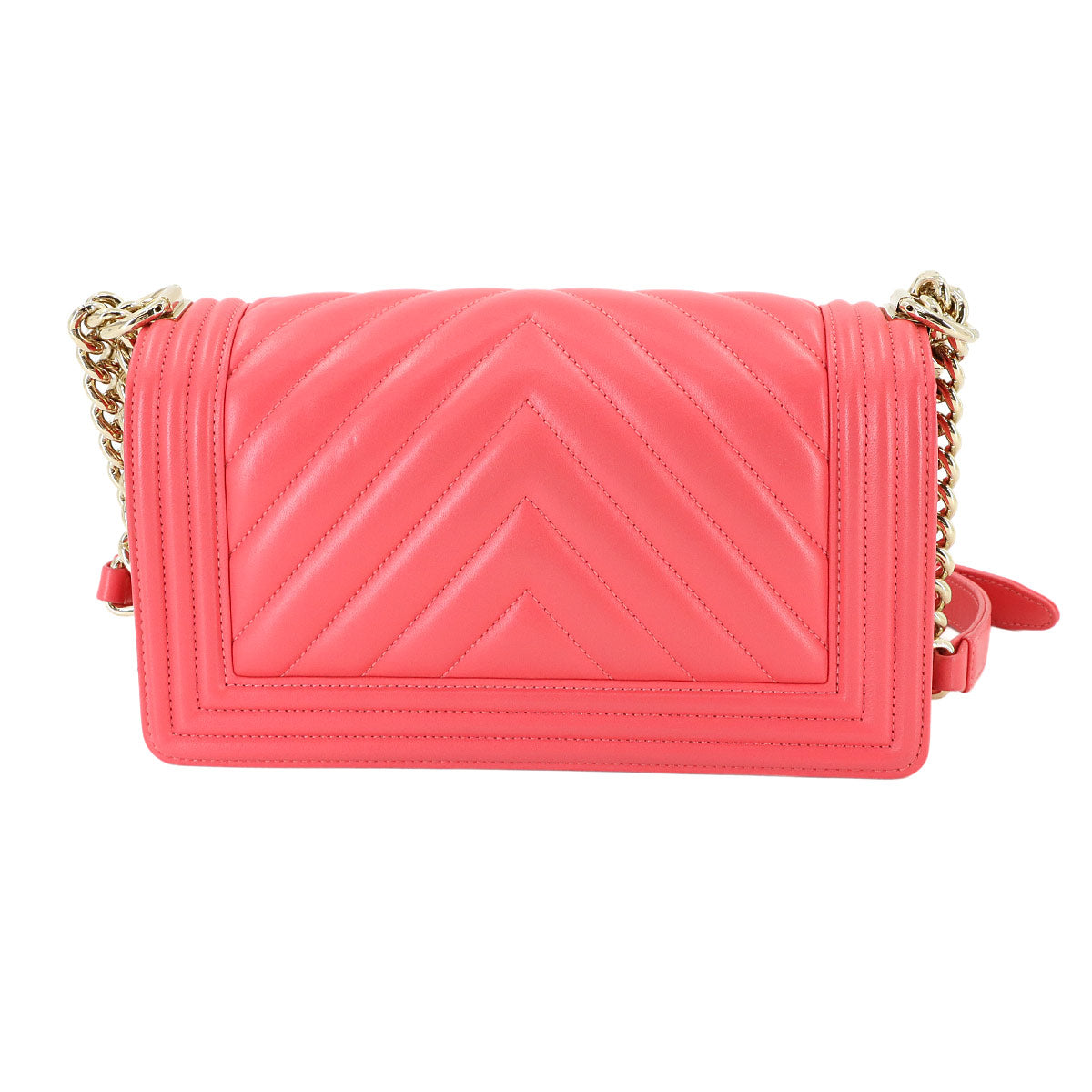 BOY CHANEL Chain Shoulder Bag Leather Pink A67086 Chevron