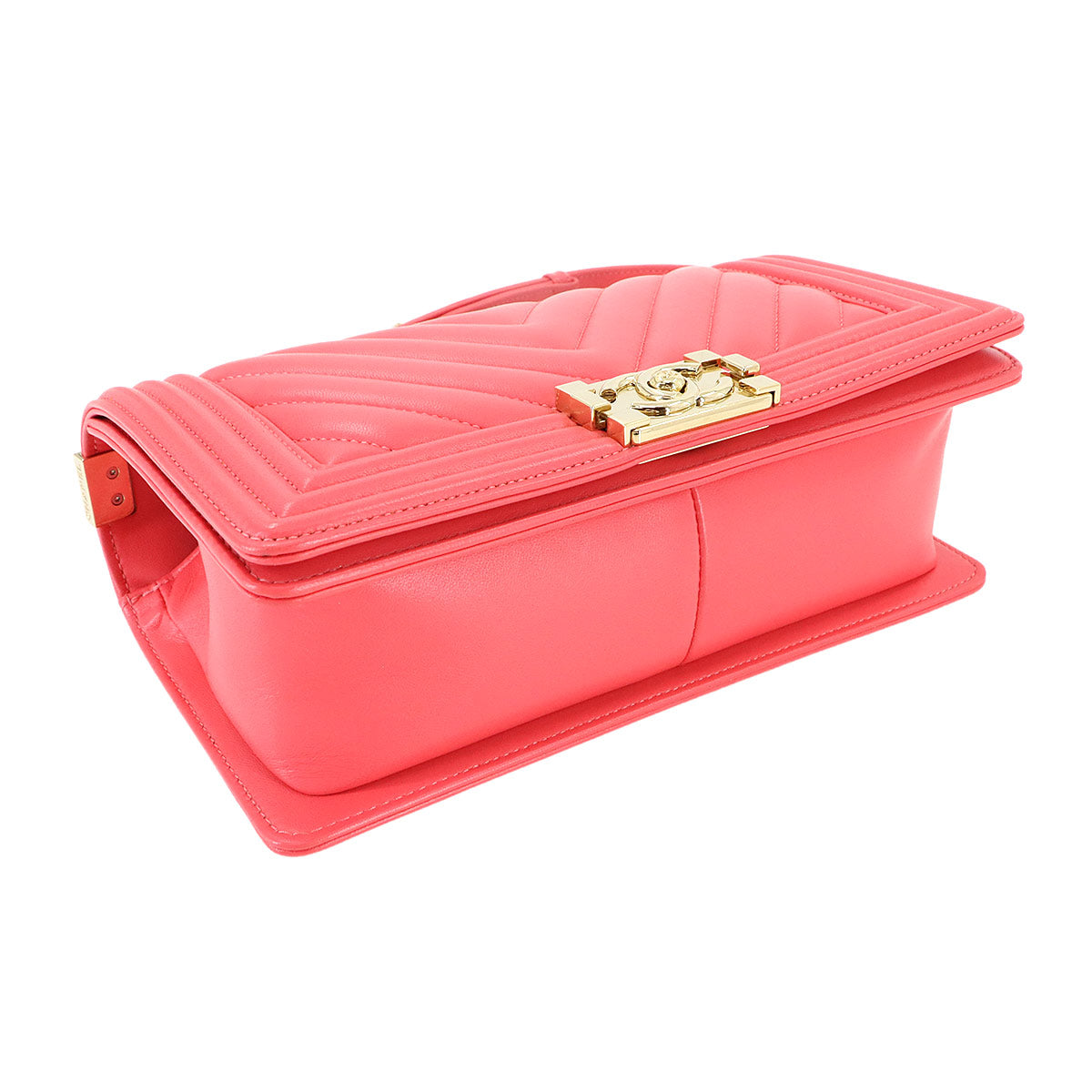 BOY CHANEL Chain Shoulder Bag Leather Pink A67086 Chevron