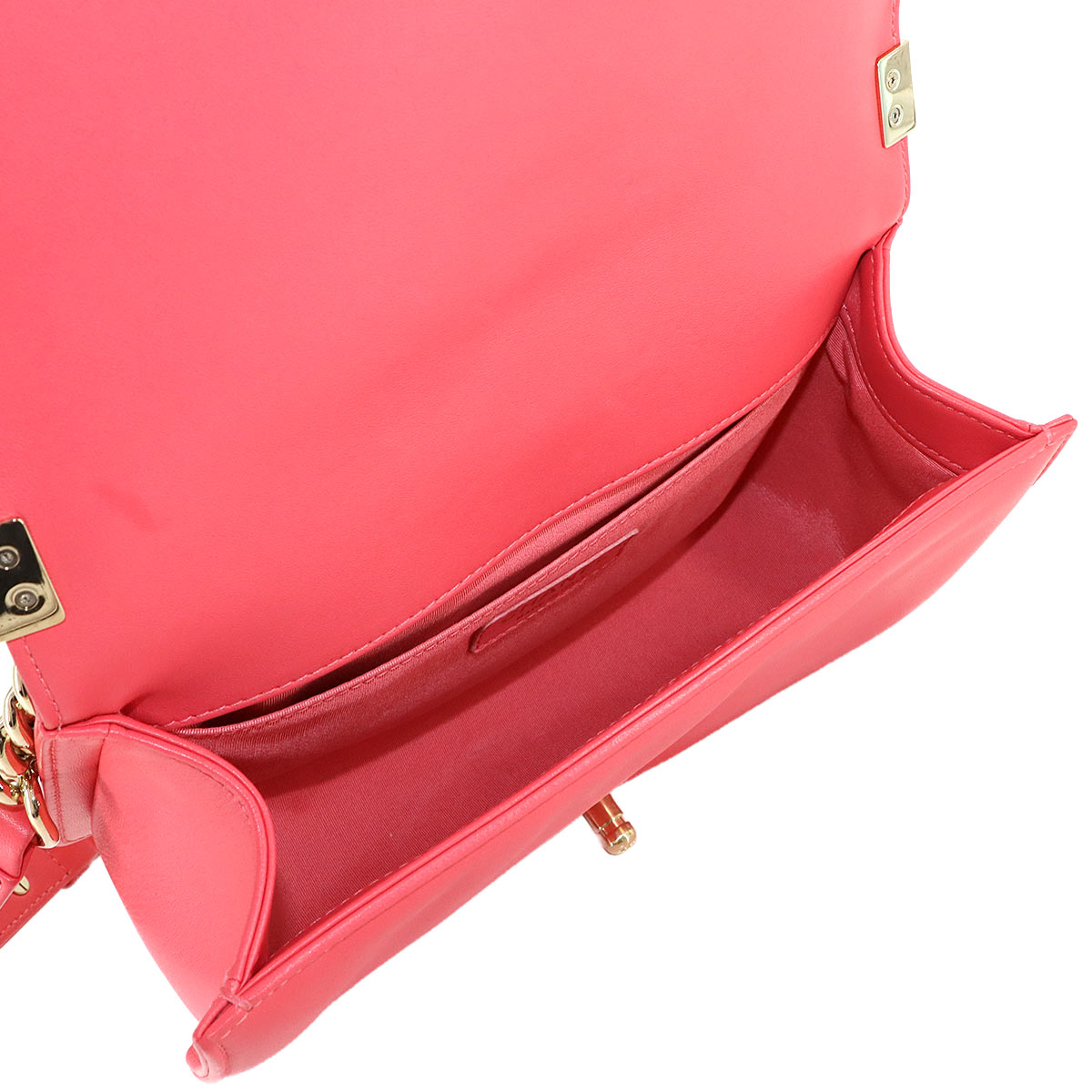 BOY CHANEL Chain Shoulder Bag Leather Pink A67086 Chevron