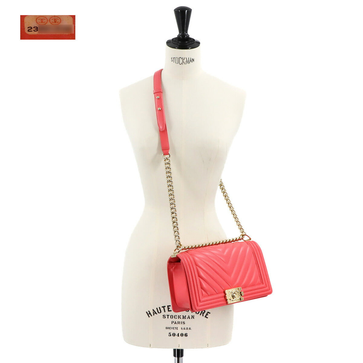 BOY CHANEL Chain Shoulder Bag Leather Pink A67086 Chevron