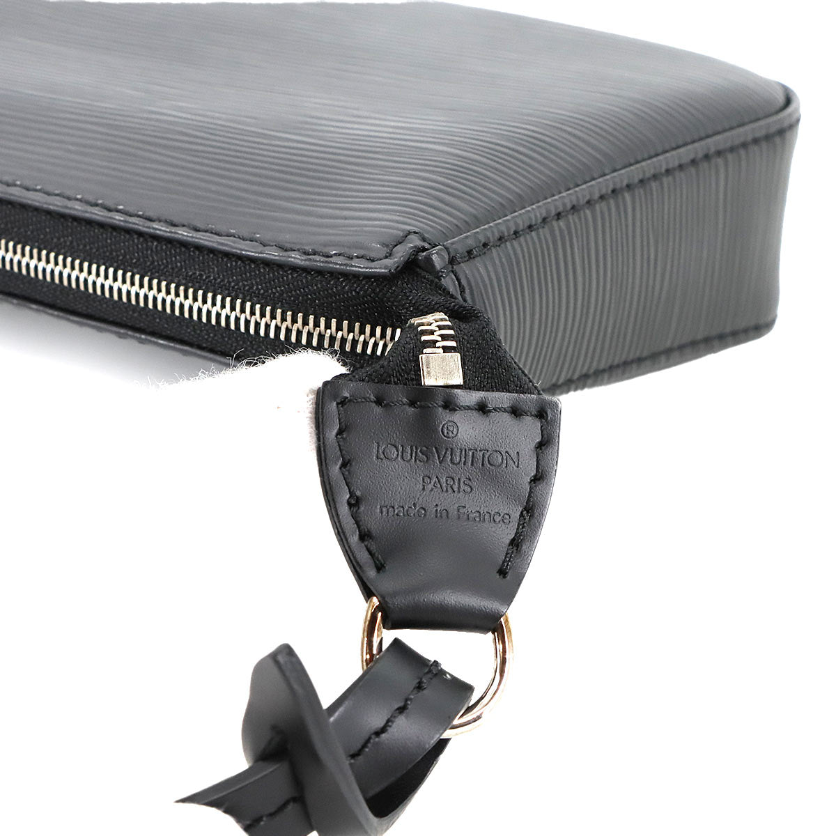 Epi Pochette Accessoires Hand Bag Leather Noir M40632