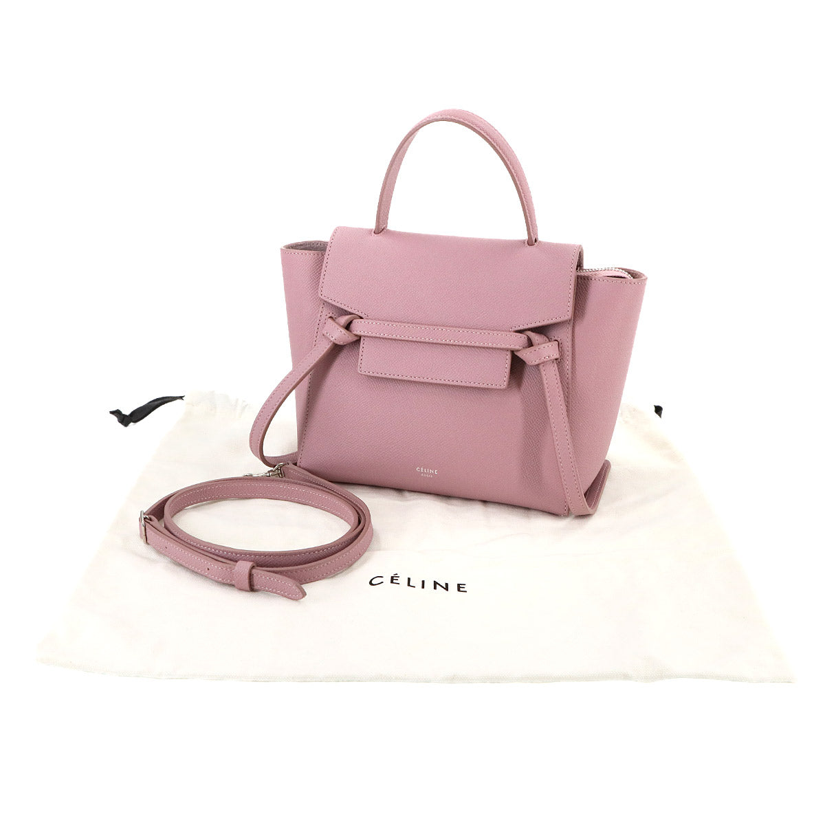 Belt Bag Nano 2way Hand Shoulder Bag Leather Pink 185003